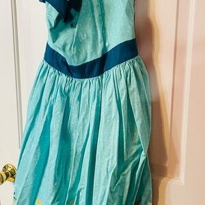 Disney Dress Shop WDW Castle Halter Aqua and Dark Blue Casual Dress